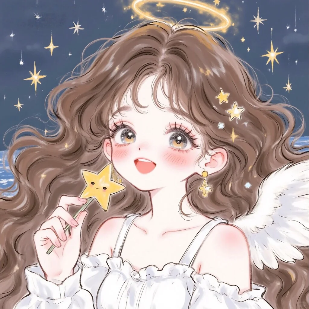 “愿每个女孩都是闪闪发光的天使少女💖”