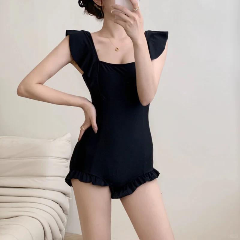 韩系小飞袖泳衣太显瘦了～度假必备🩰