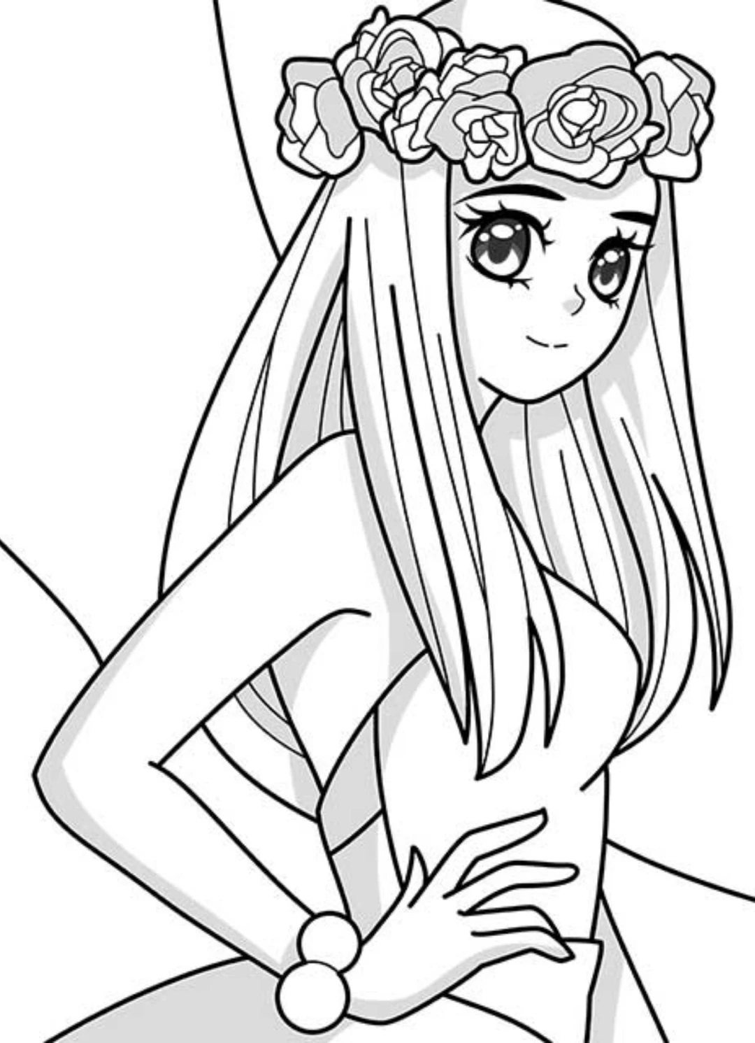 简笔画-美女系列2