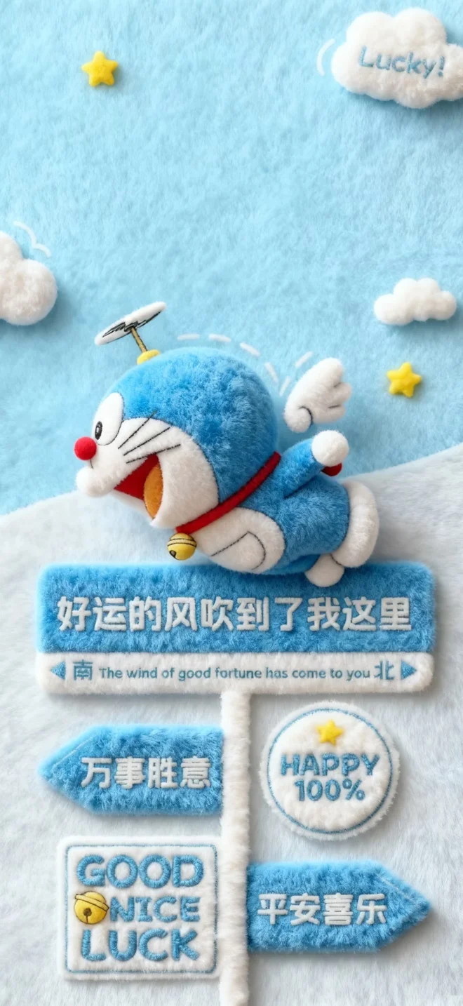 哆啦A梦毛绒绒壁纸～