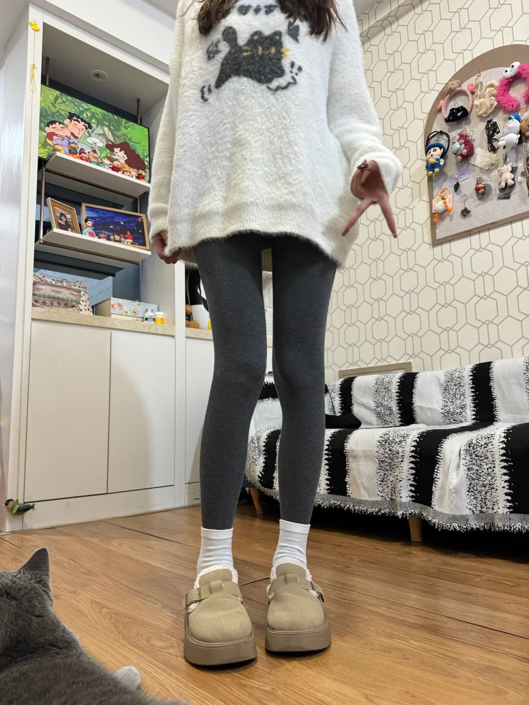 我172的大长腿终于买到不掉裆的打底裤啦