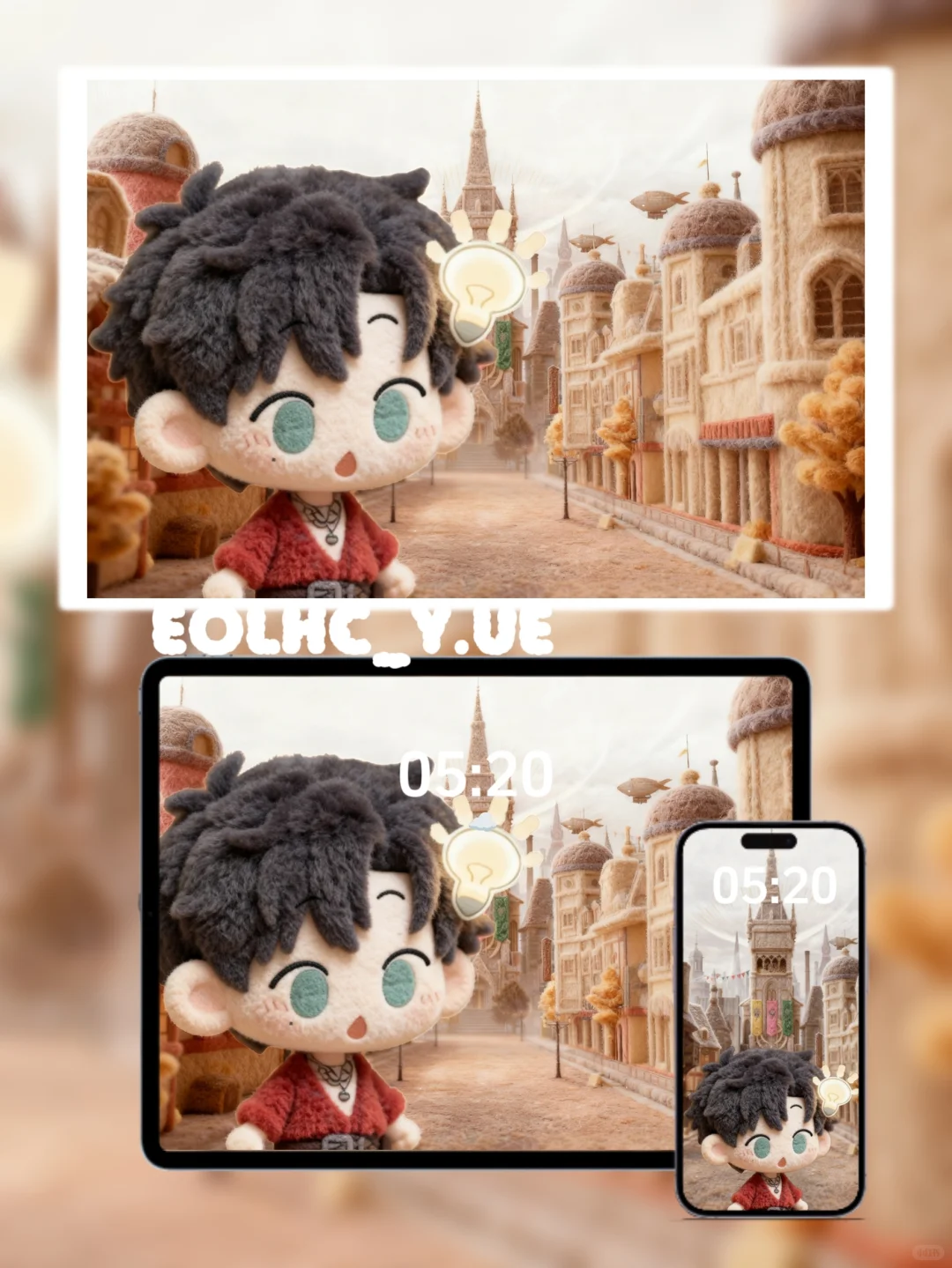 光夜星渊毛茸茸平板壁纸