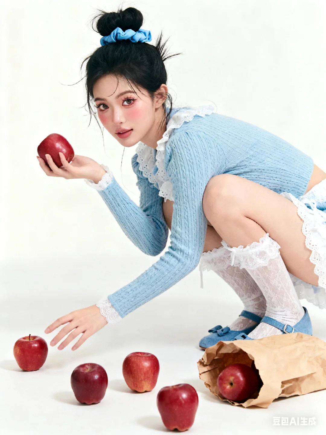 🍎苹果女孩写真(分享豆包关键词指令)