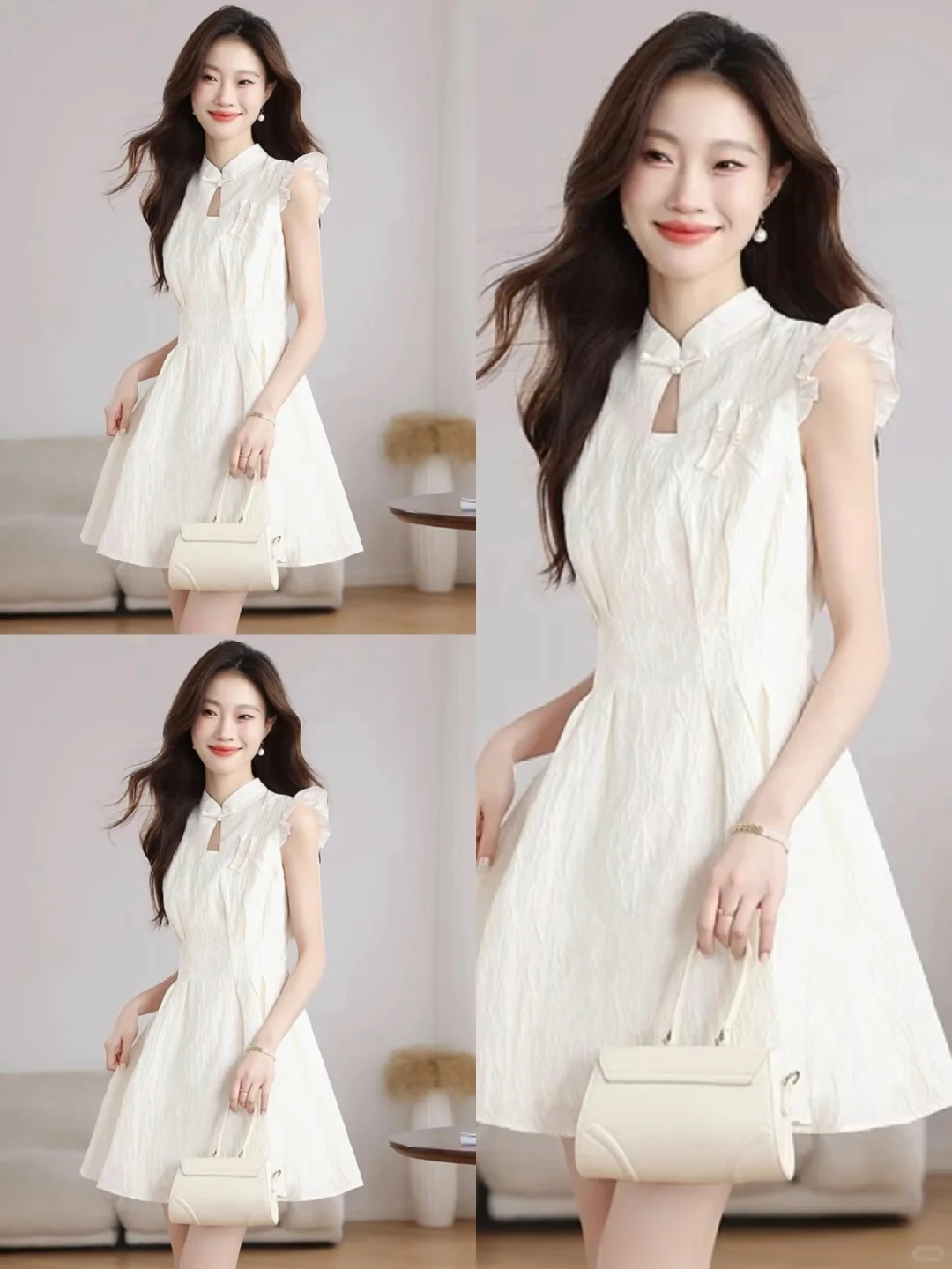 民国甜妹即视感🥰！哥弟这件白旗袍裙美哭
