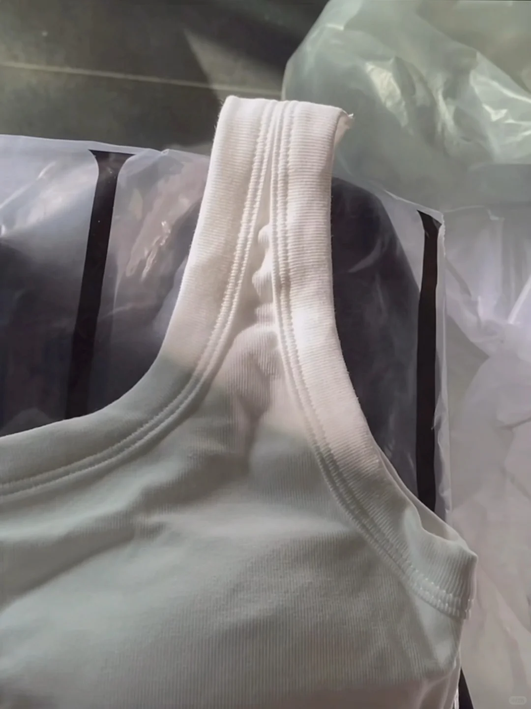 真没乱说😭这件带杯垫背心确实不透啊