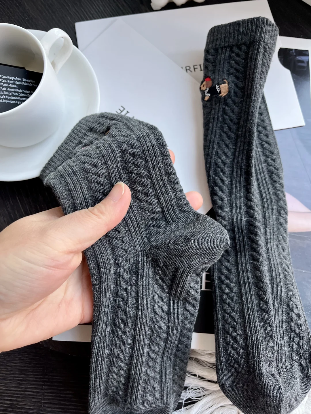 简约高级感｜烟灰色无骨袜承包秋冬ins风穿搭