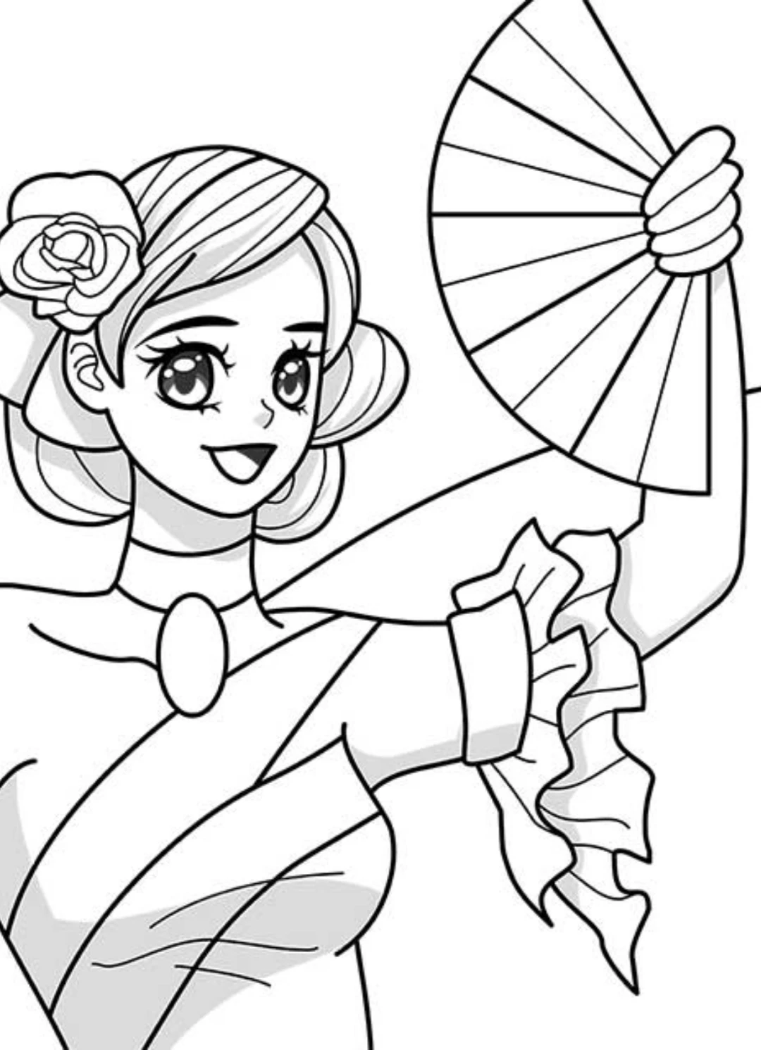 简笔画-美女系列2