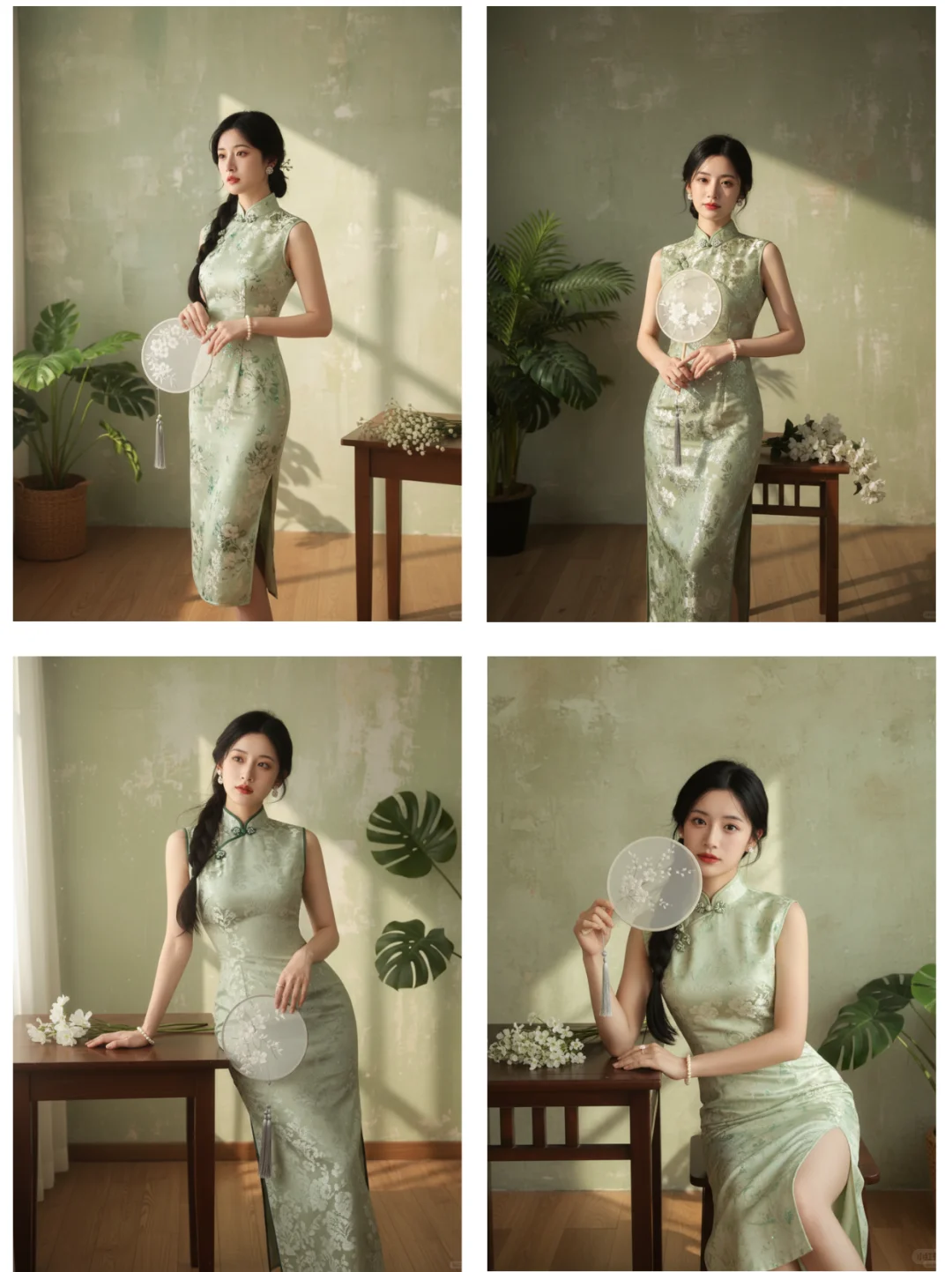 AI直出温婉旗袍写真，氛围感爆棚！