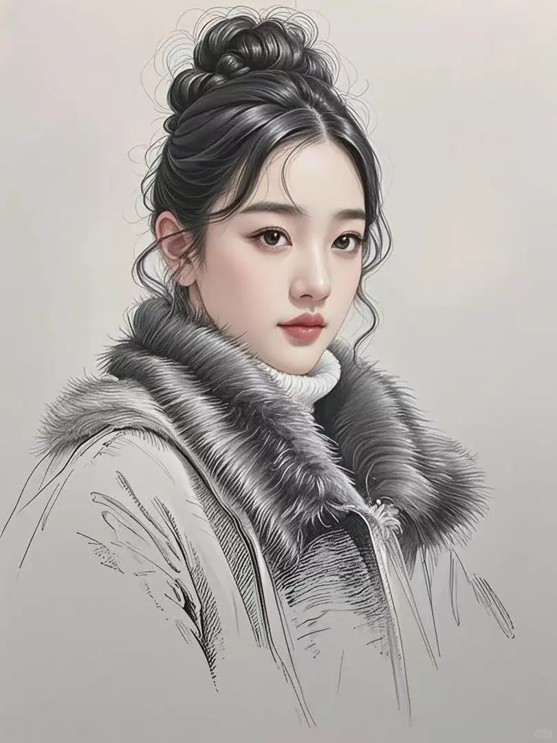 国风之美，东方韵，清冷感写实美女插画