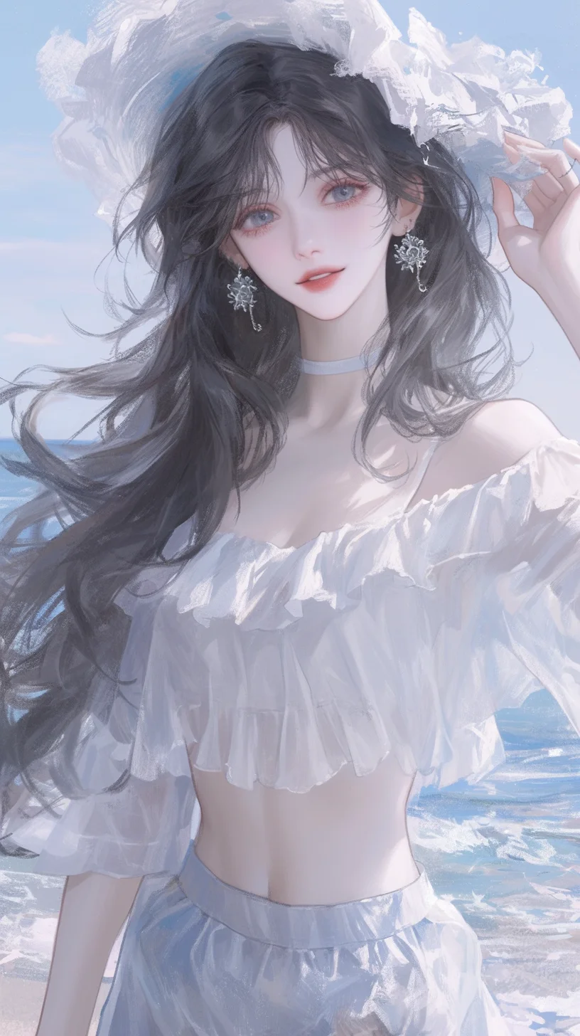 夏天的尾巴海边