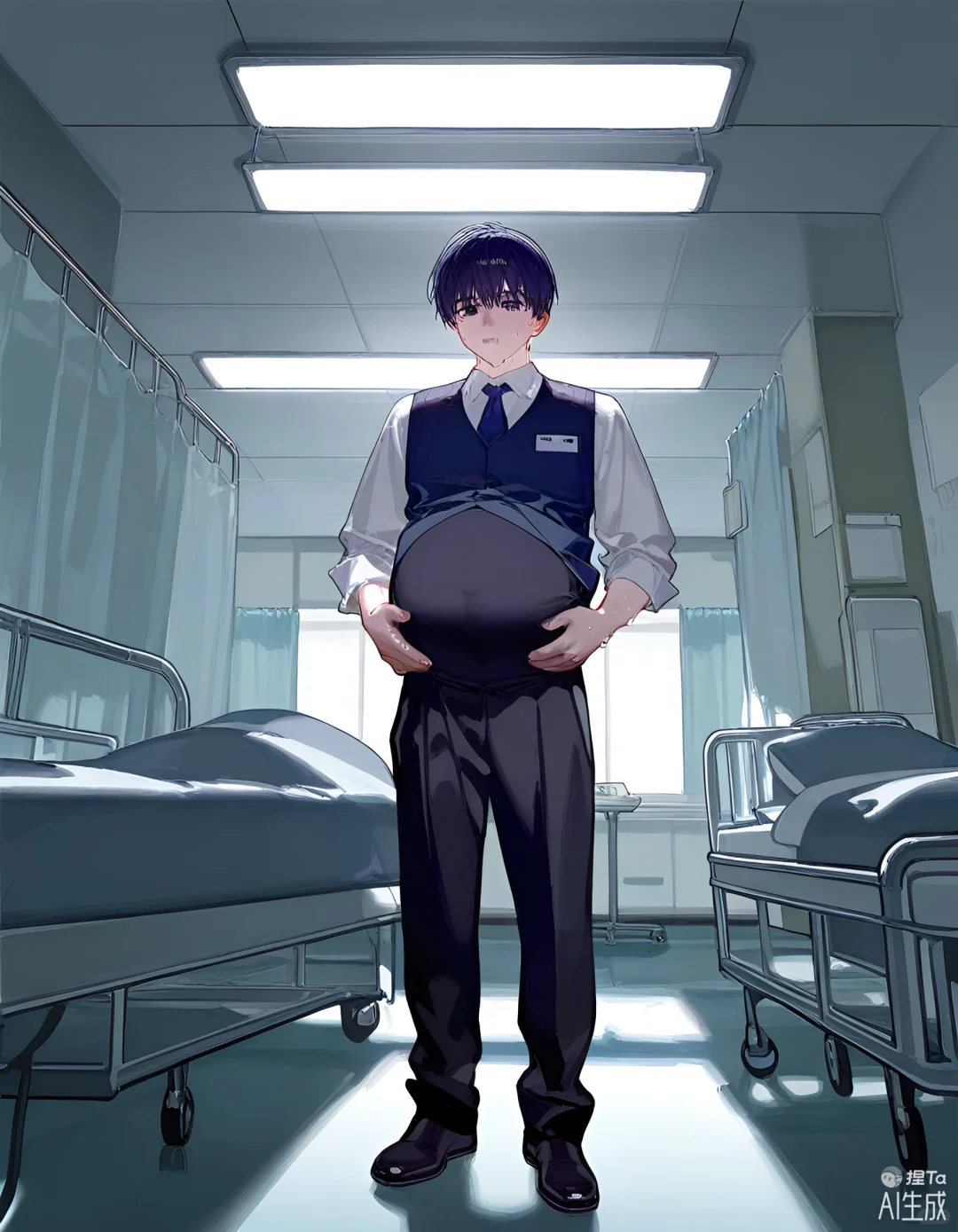 各种各样的孕夫-躺、站、坐姿，侧背面等