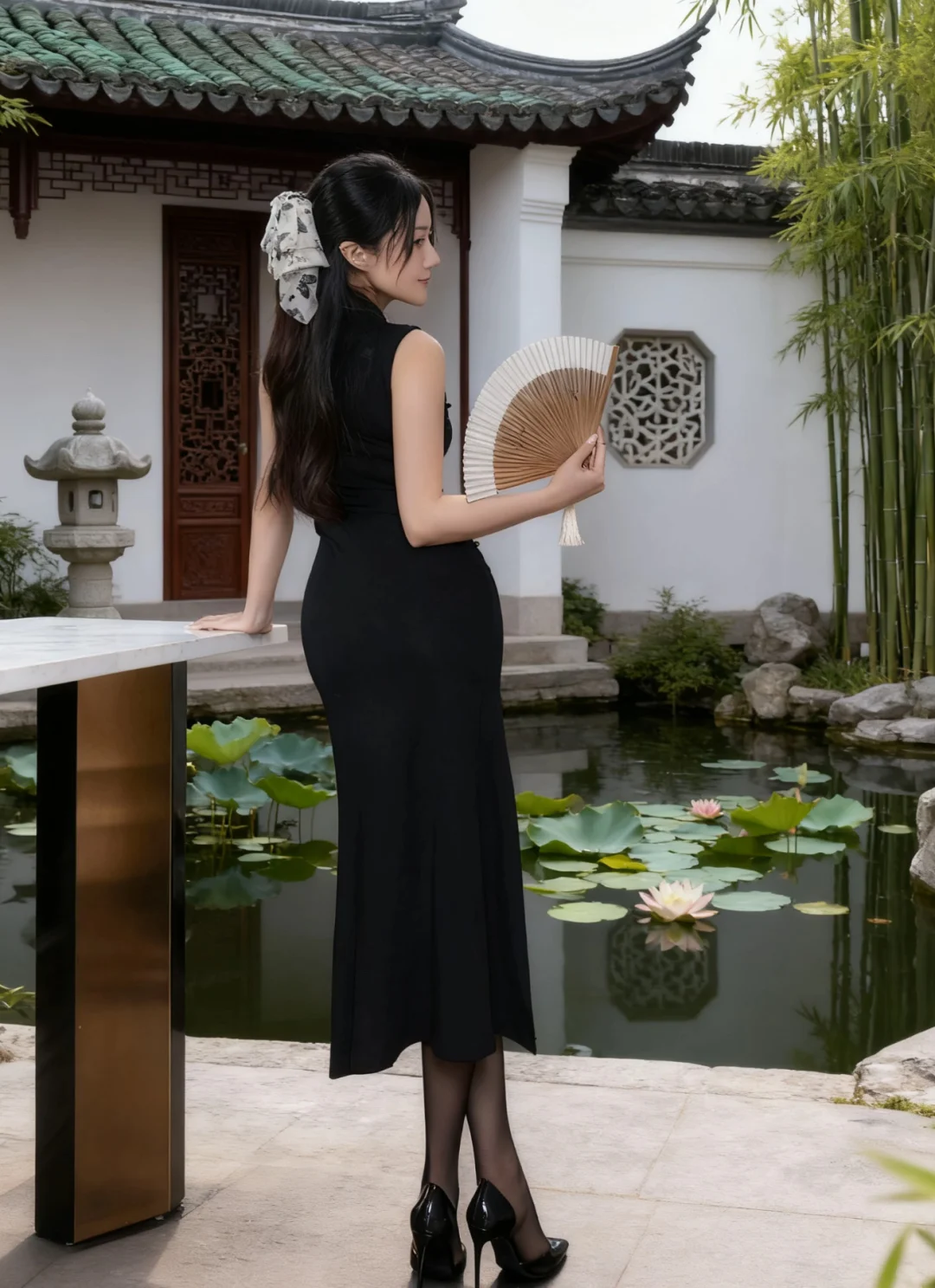 🎬黑丝旗袍，韵味十足～