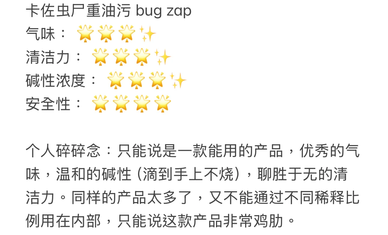 卡佐Carzoo产品个人主观使用评分