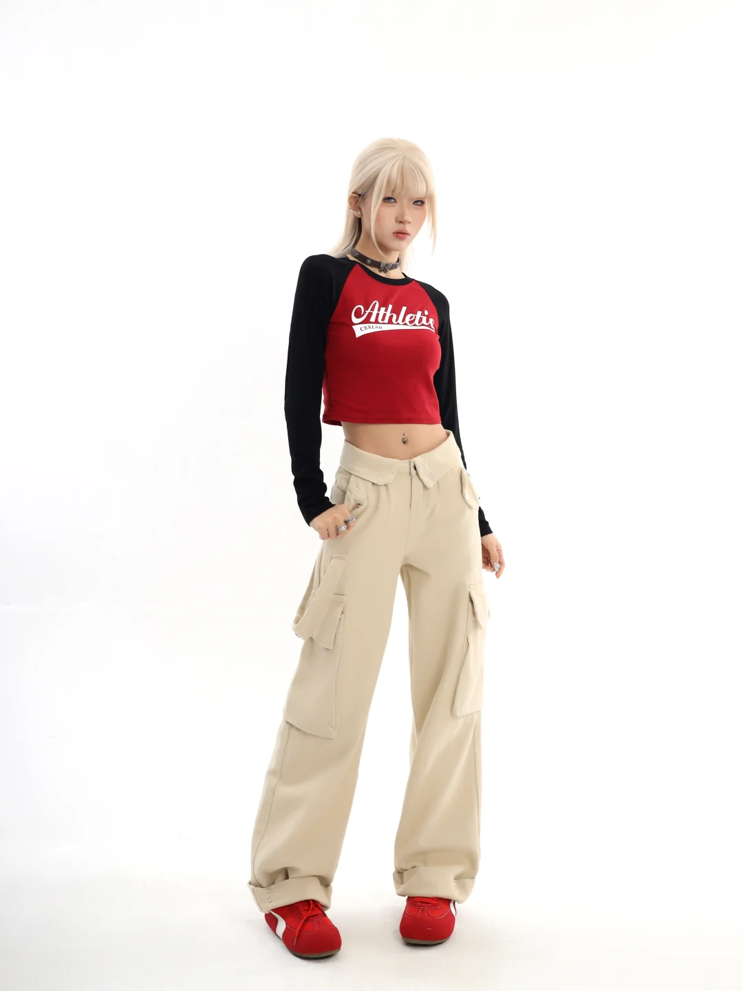 接裤子模特图拍摄/美式辣妹