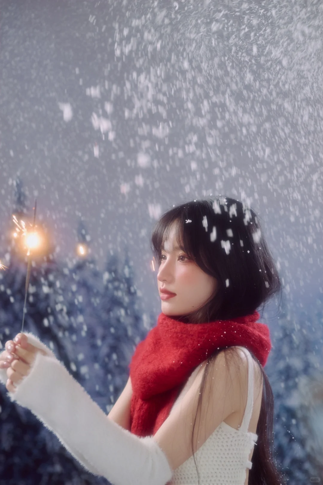 红白配色和雪景撞个满怀❄️氛围感直接拿捏住