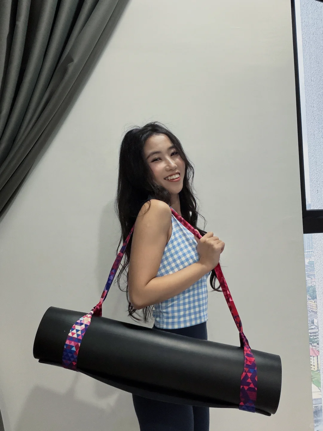 宅家和我喜欢的瑜伽服 瑜伽垫自拍📸