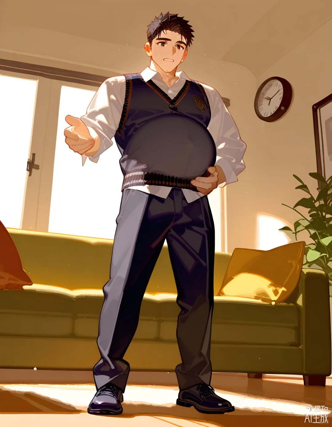 各种各样的孕夫-躺、站、坐姿，侧背面等