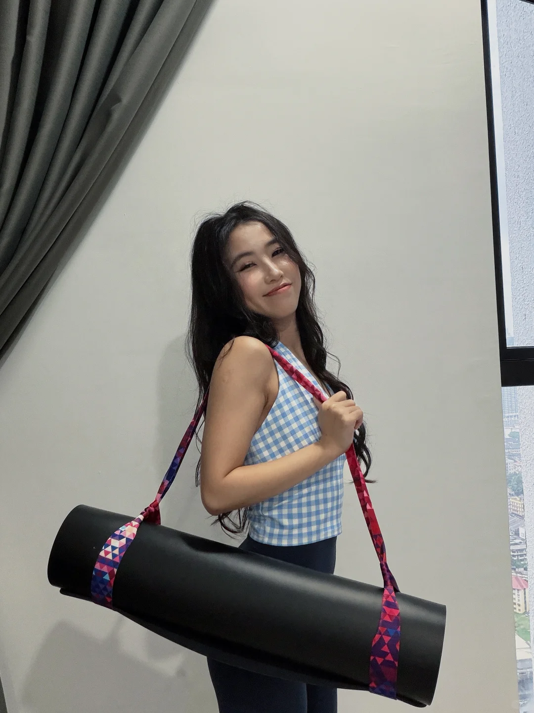 宅家和我喜欢的瑜伽服 瑜伽垫自拍📸