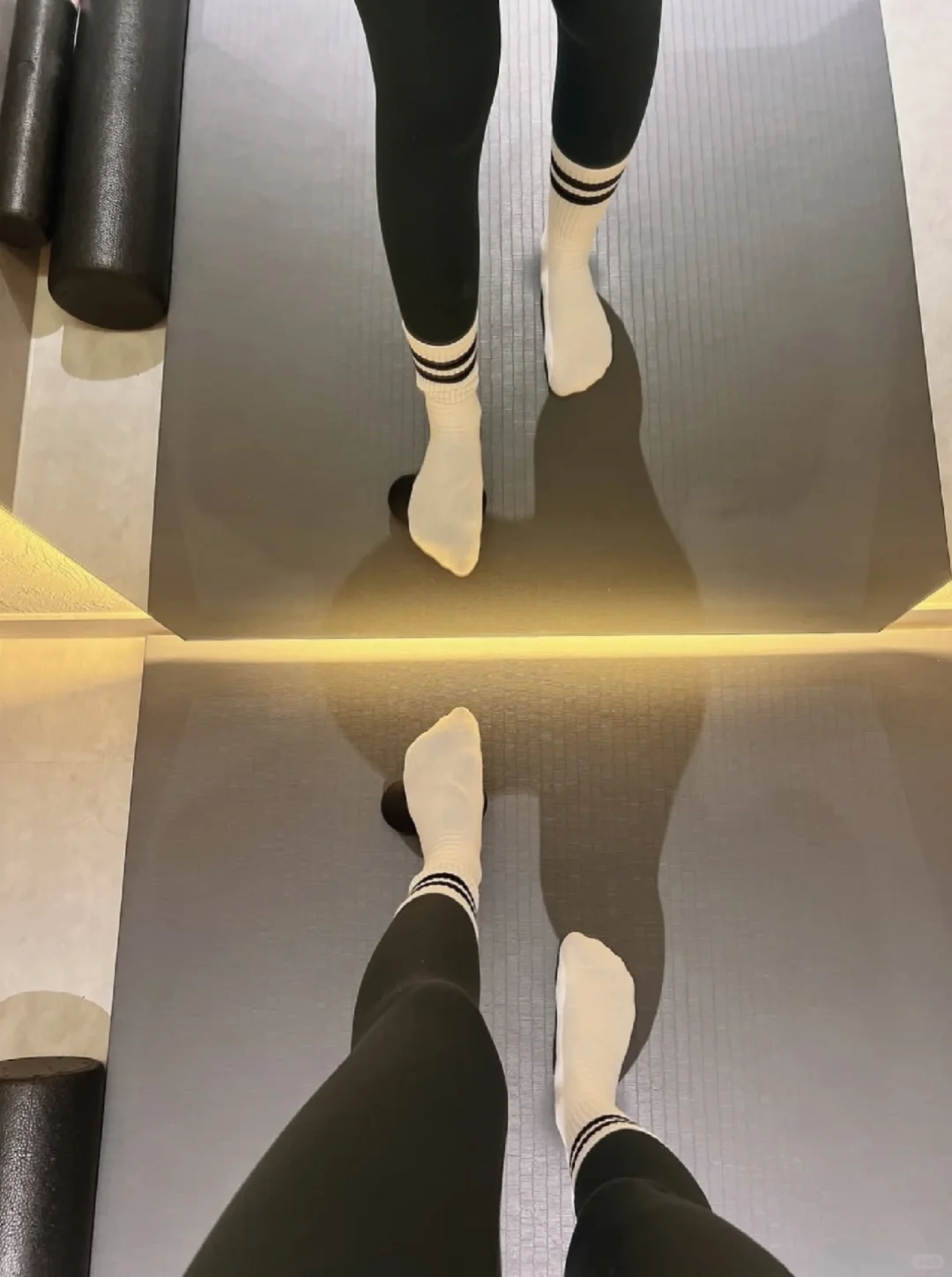 阿迪白袜瑜伽裤，百特教练不迷糊