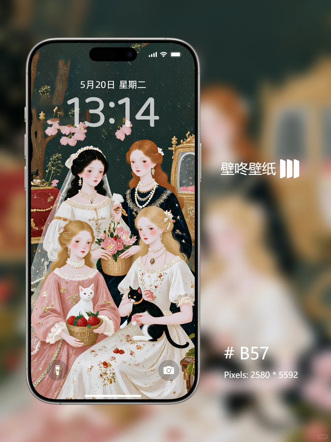 手机壁纸古早高清全屏高级|鎏金公主风|B57