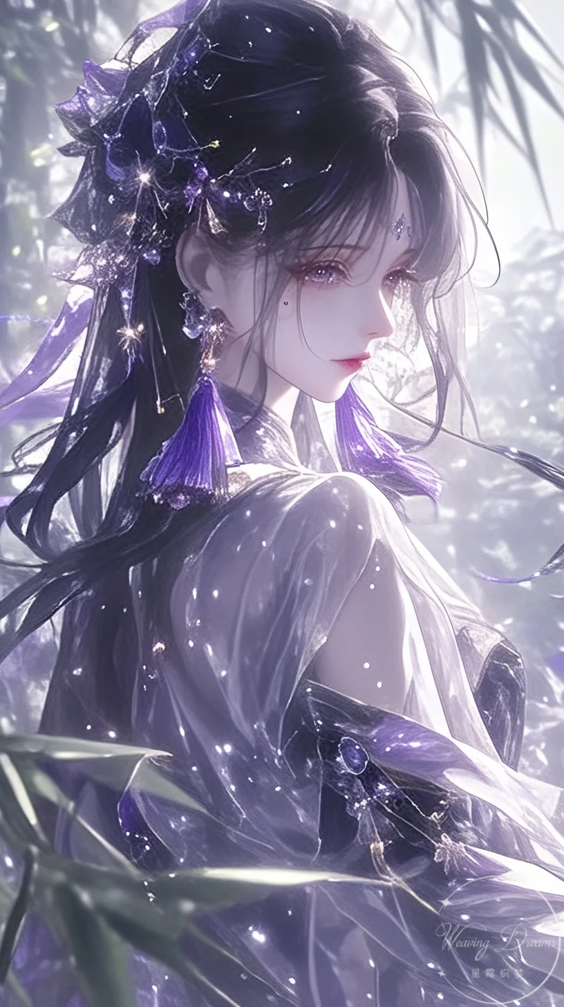 古风少女上线！紫色梦幻壁纸图