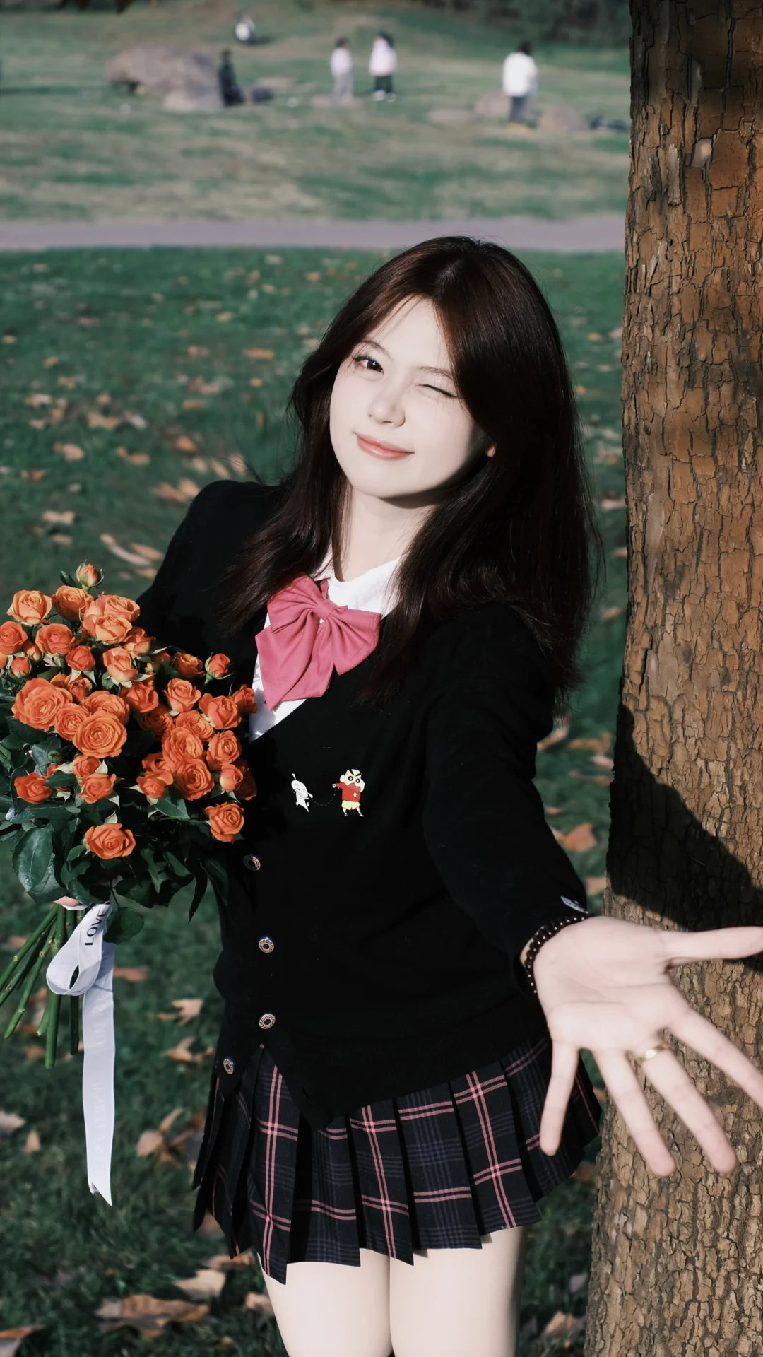 🍂JK制服 x 落叶 の绝美暴击