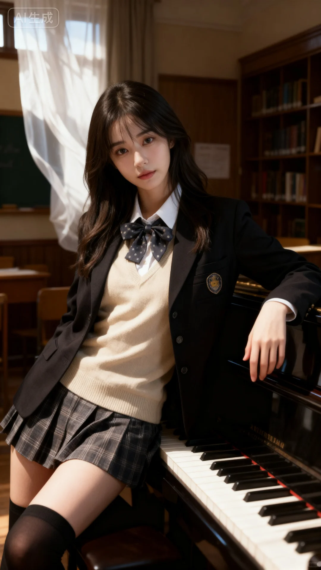 她真的很会拍！钢琴女孩🎹🎹🎹