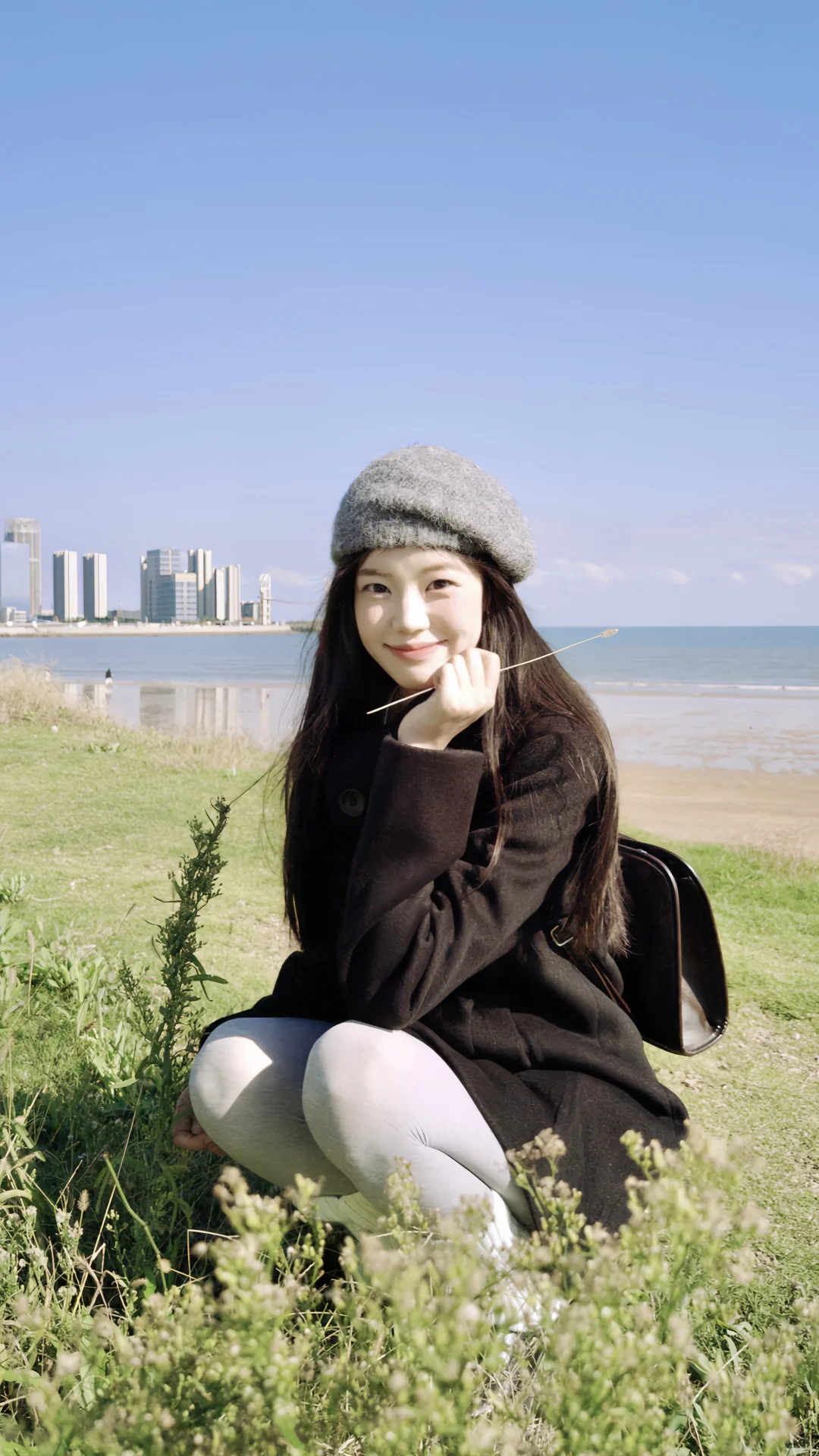 黑色大衣-秋冬海边🌊氛围感的神～