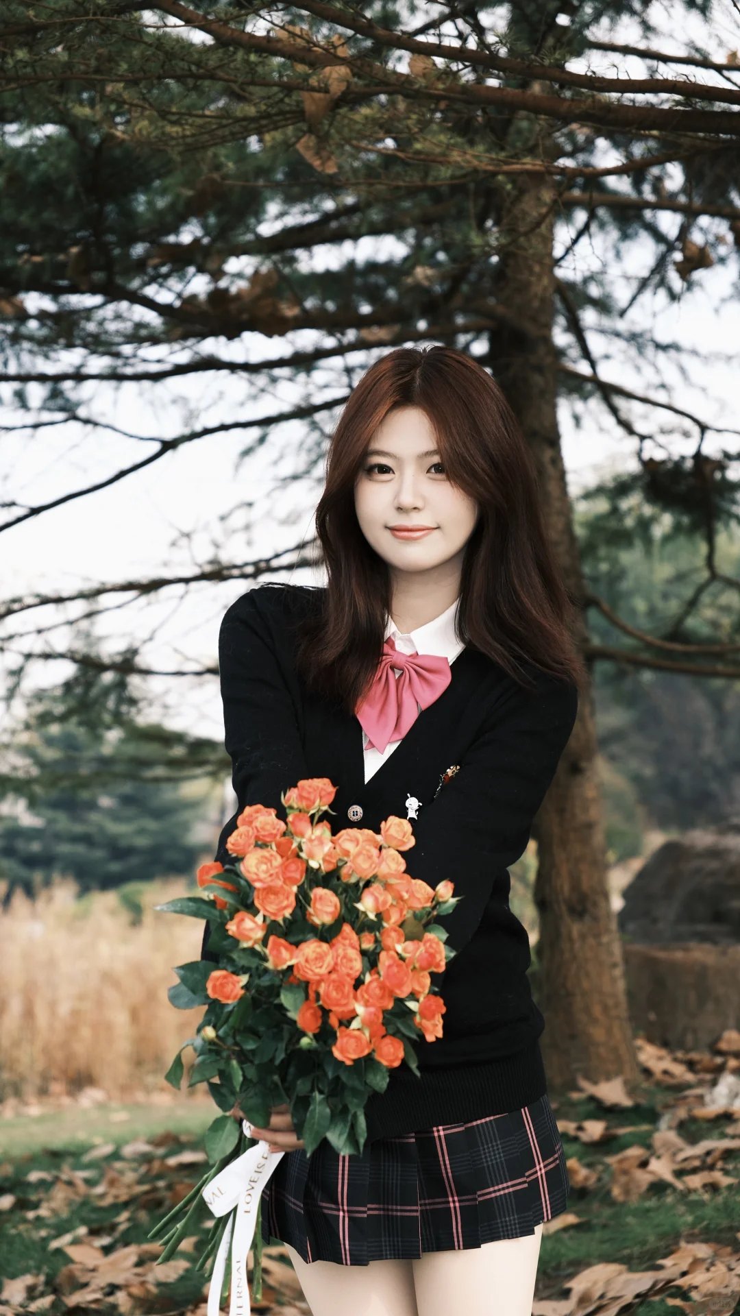 🍂JK制服 x 落叶 の绝美暴击