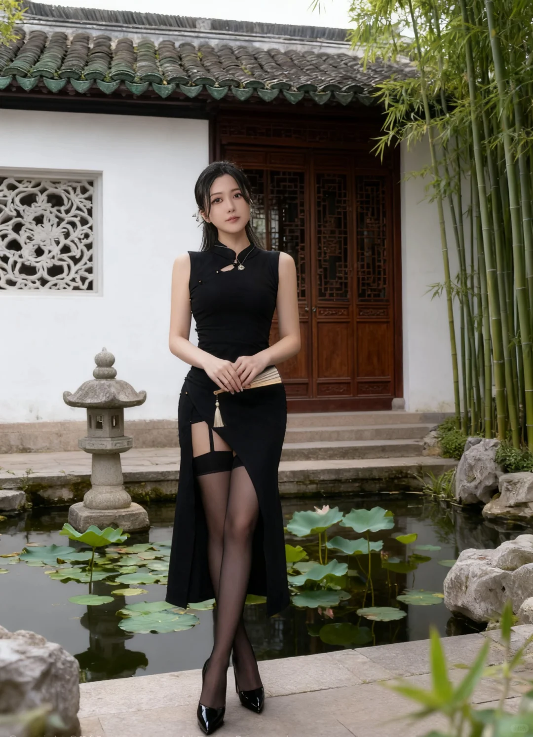 🎬黑丝旗袍，韵味十足～