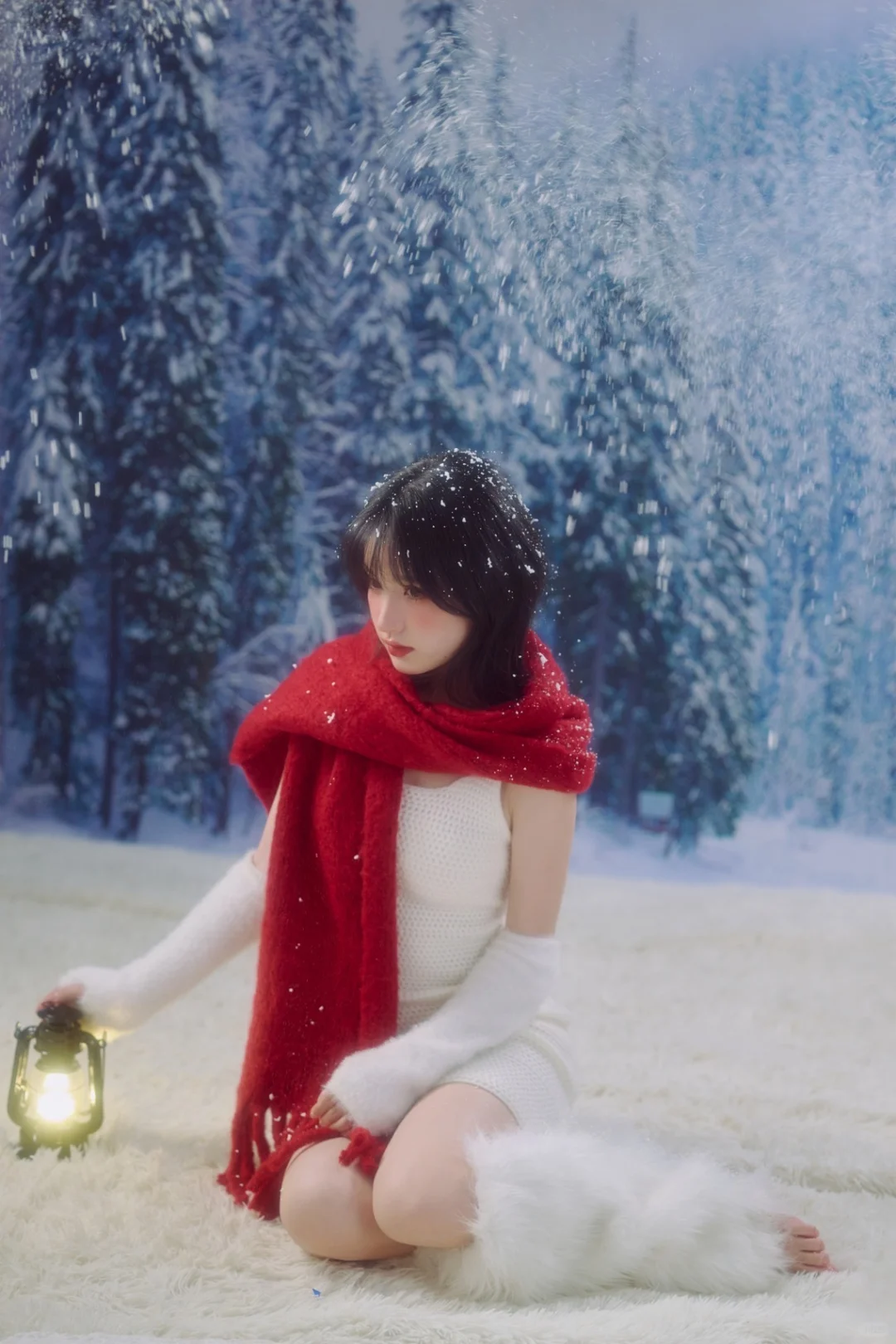 红白配色和雪景撞个满怀❄️氛围感直接拿捏住