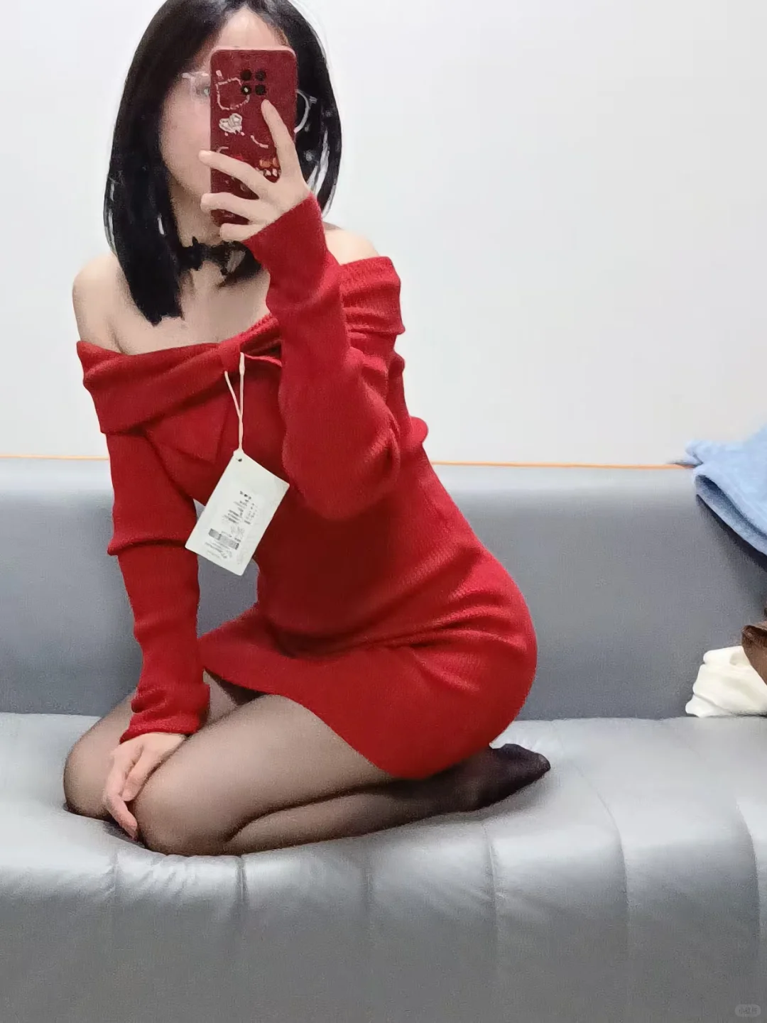 天气冷了，试下新衣服