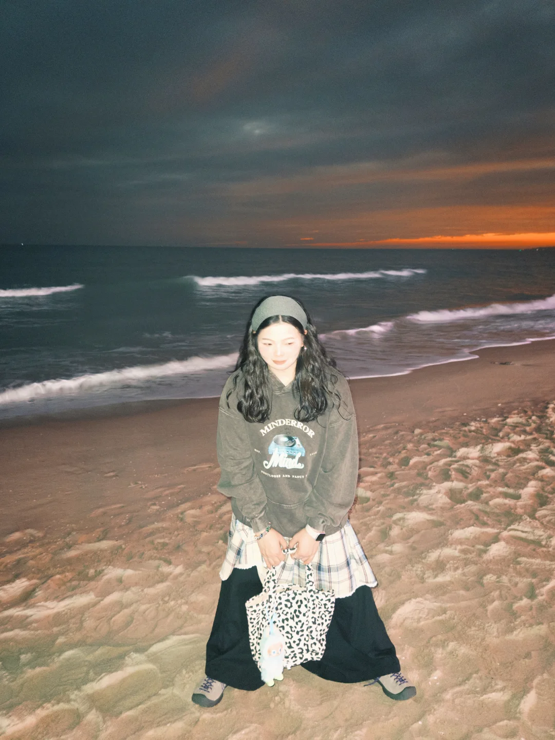 海边的日落太美了！！！｜ootd💓