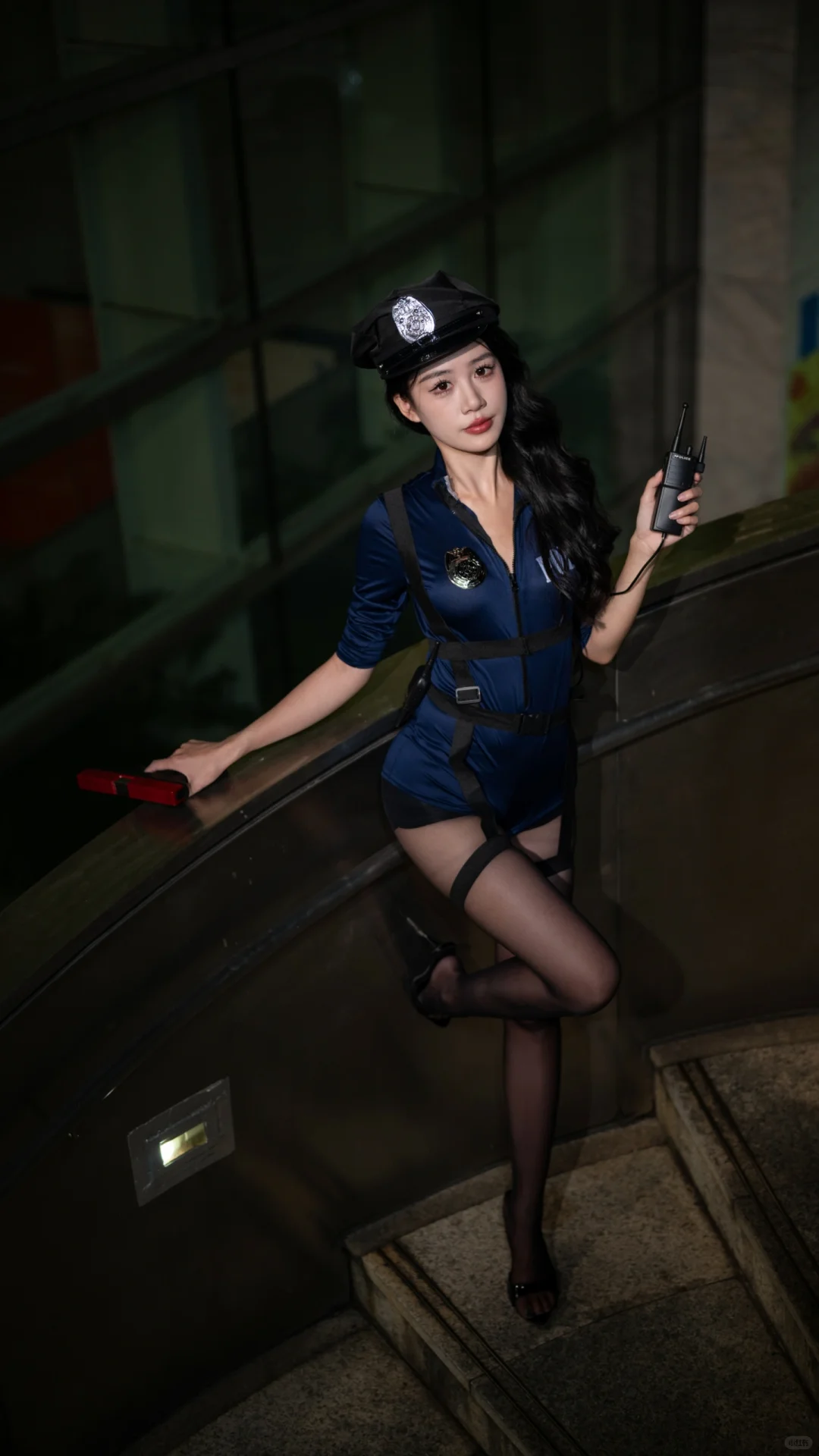 美到心动的女警写真