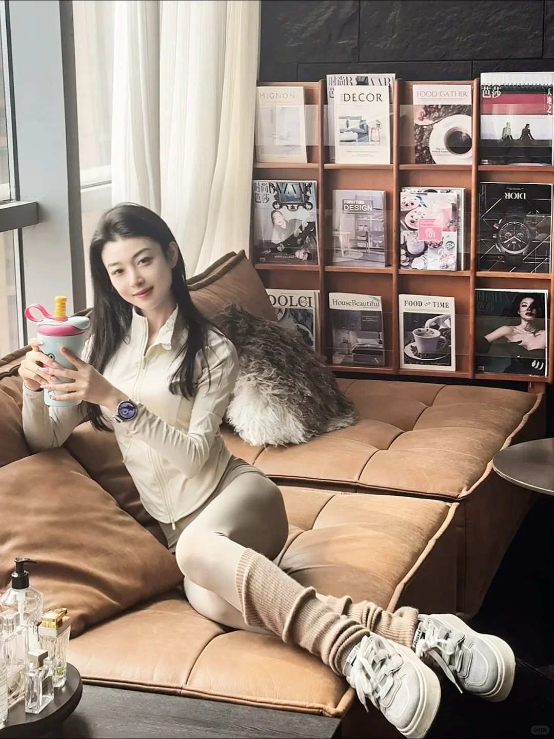 Pilates穿搭～板栗🌰色瑜伽袜很适合秋天🍂