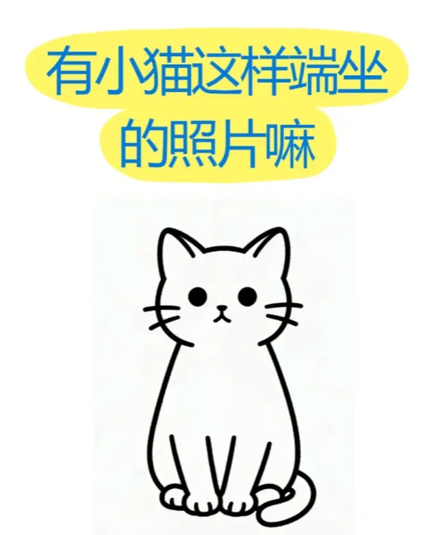 有小猫这样端坐的照片吗