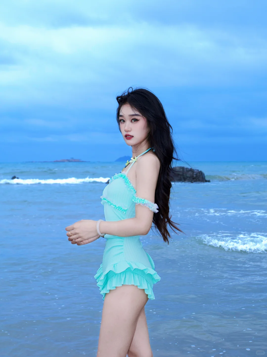 这套泳衣像仙女下凡