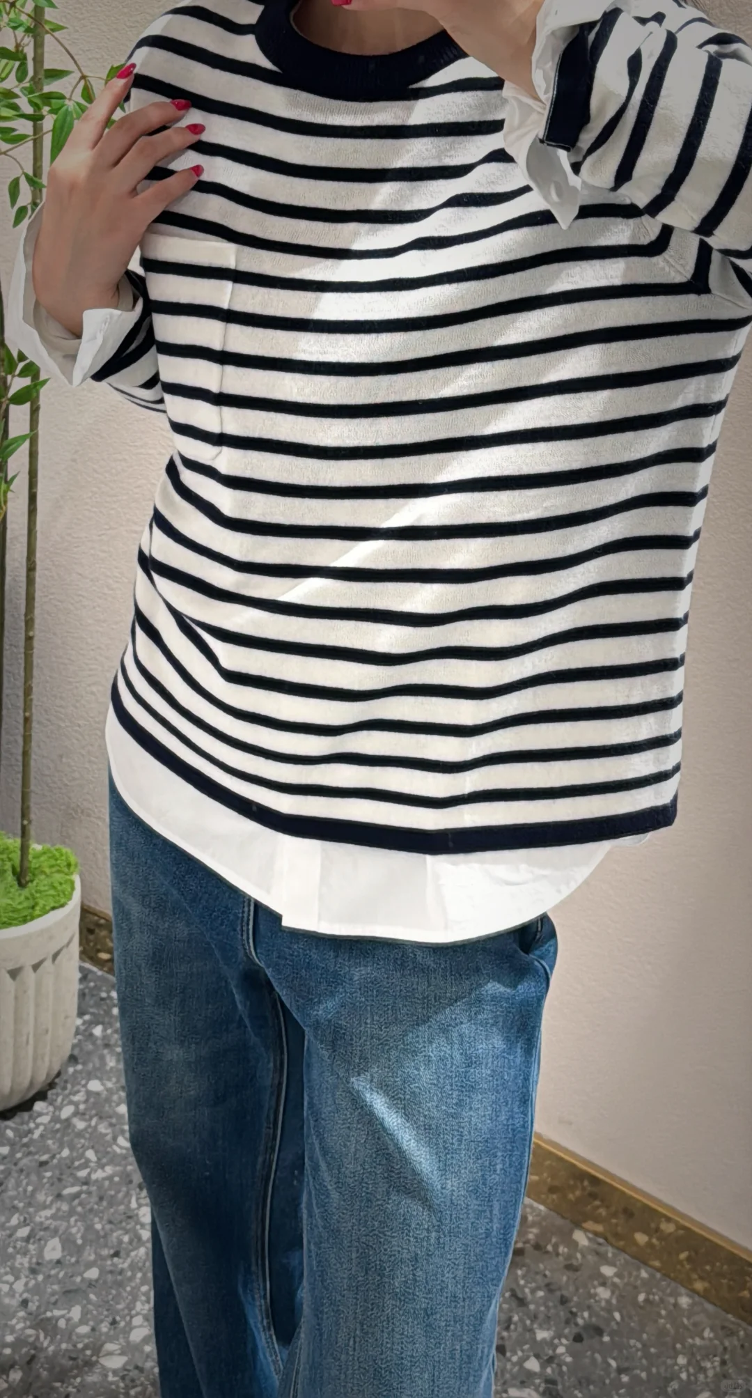 简简单单的条纹衫，yyds