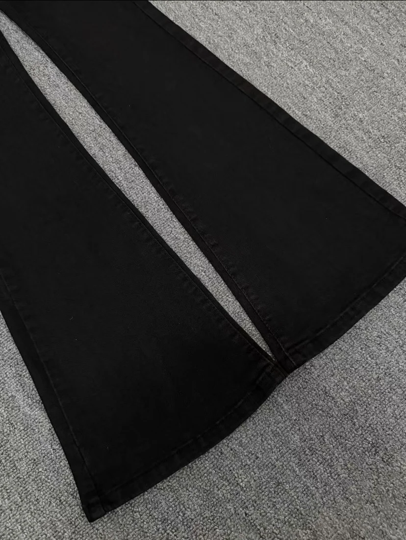 29.99🍞时尚辣妹露腰黑色喇叭