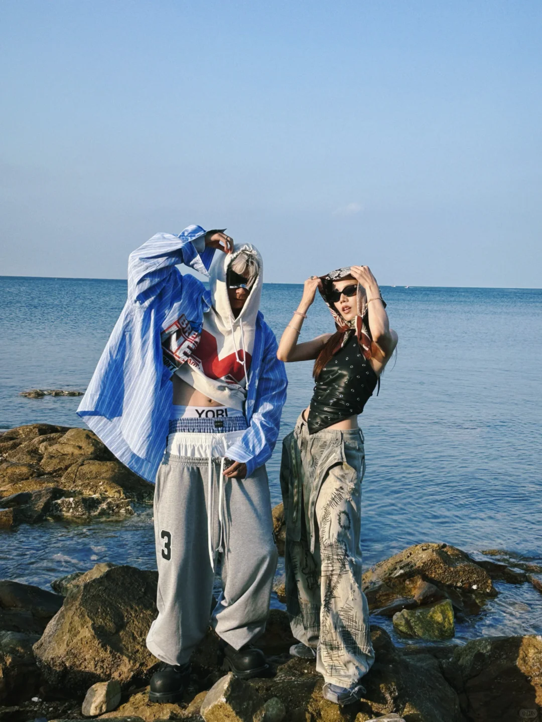 国庆情侣拍照🫧养马岛果冻海也太出片了吧