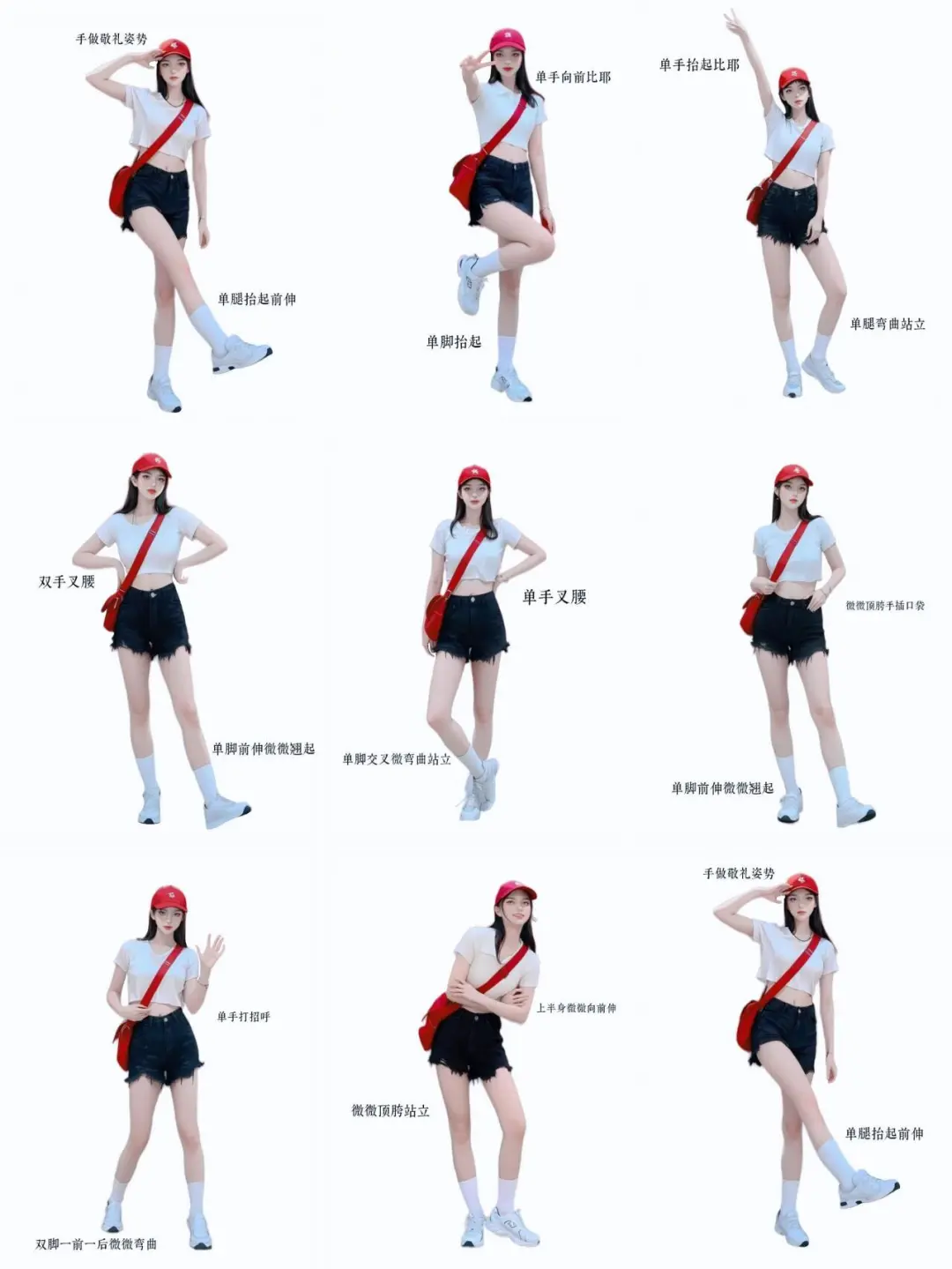存一组辣妹拍照姿势，姐妹们收藏起来照着拍
