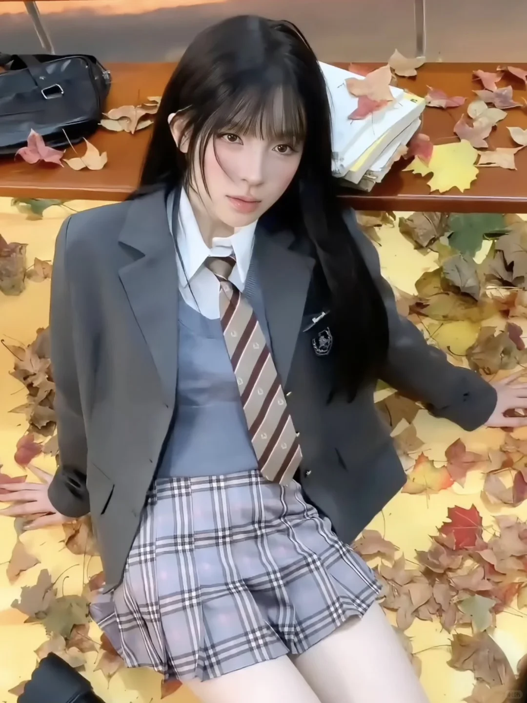 存一些ins风秋冬落叶拍照姿势🍁赣州写真