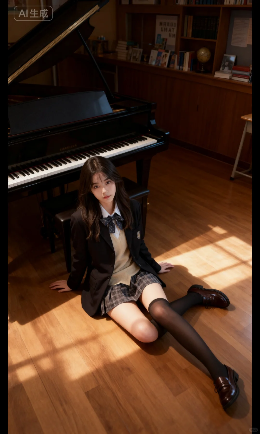 她真的很会拍！钢琴女孩🎹🎹🎹