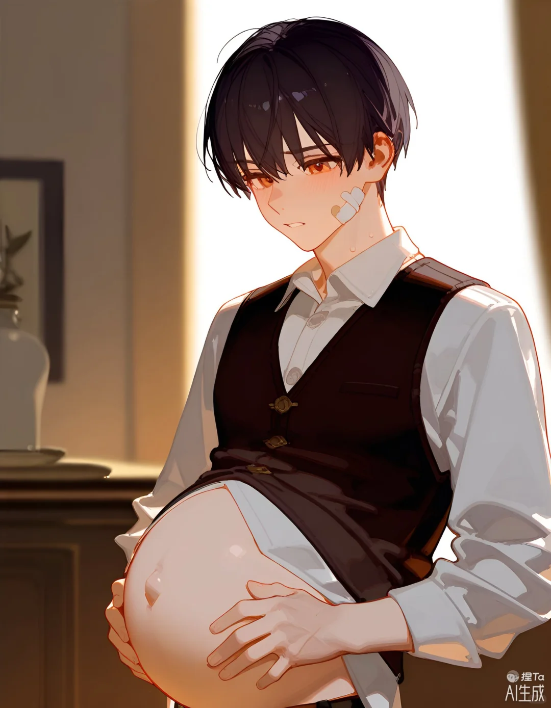 各种各样的孕夫-躺、站、坐姿，侧背面等