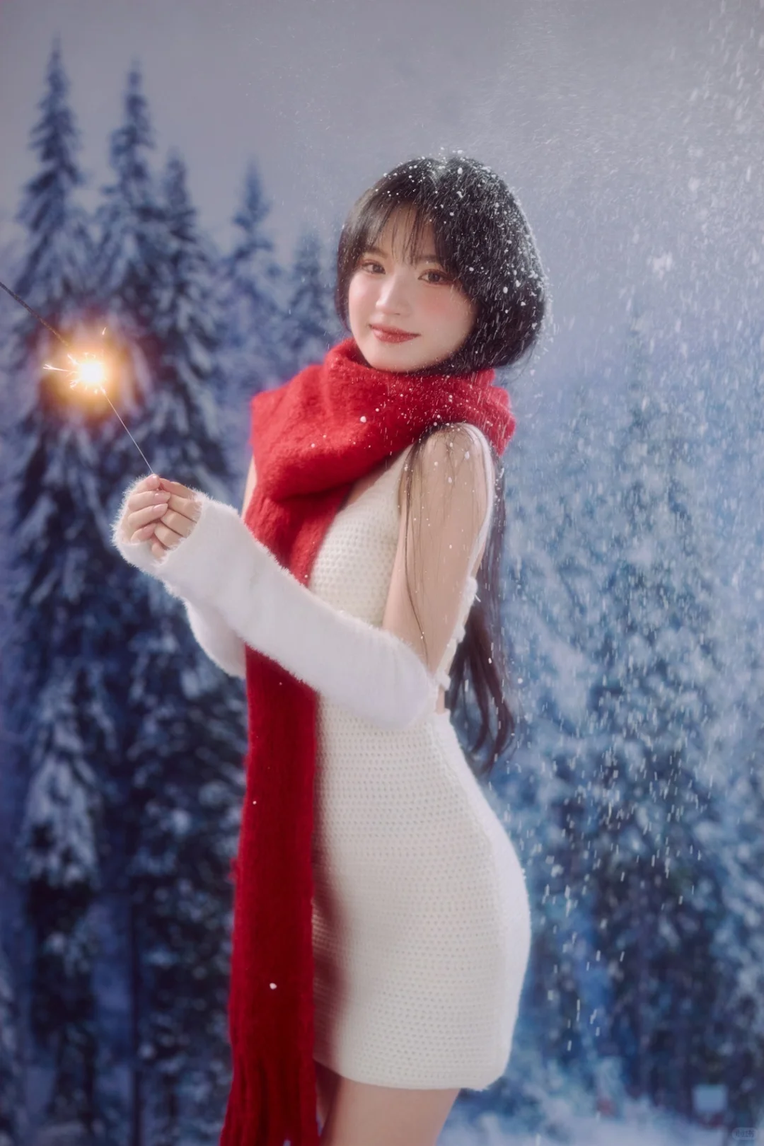 红白配色和雪景撞个满怀❄️氛围感直接拿捏住