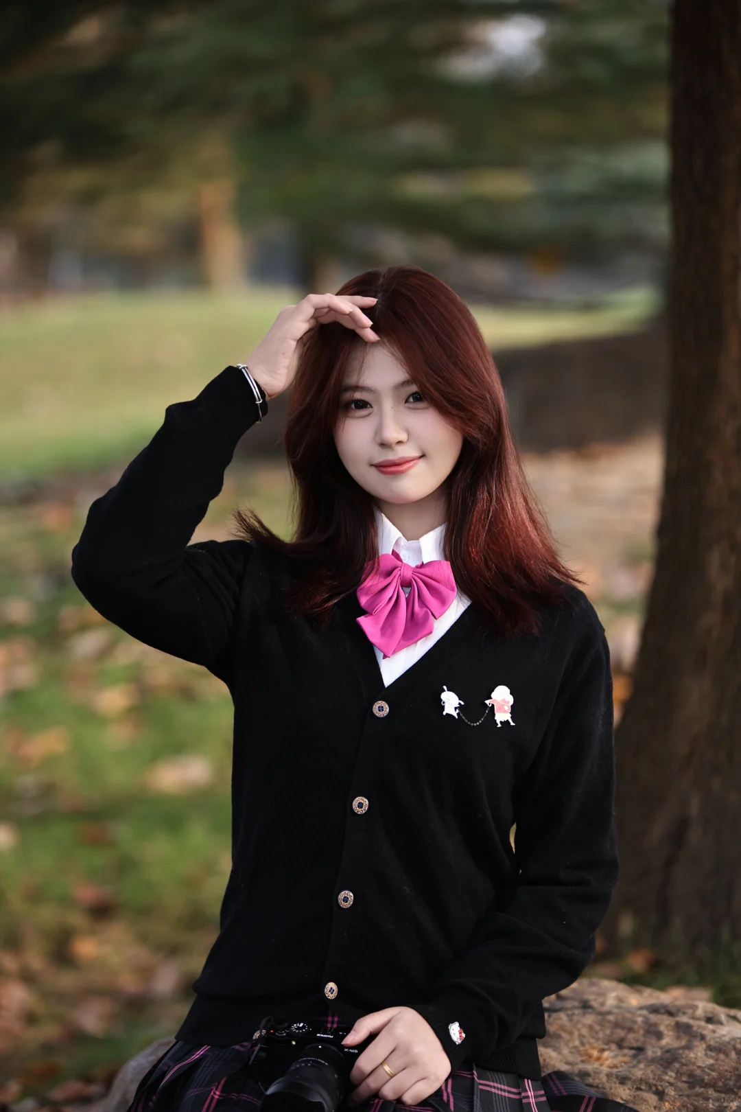 🍂JK制服 x 落叶 の绝美暴击