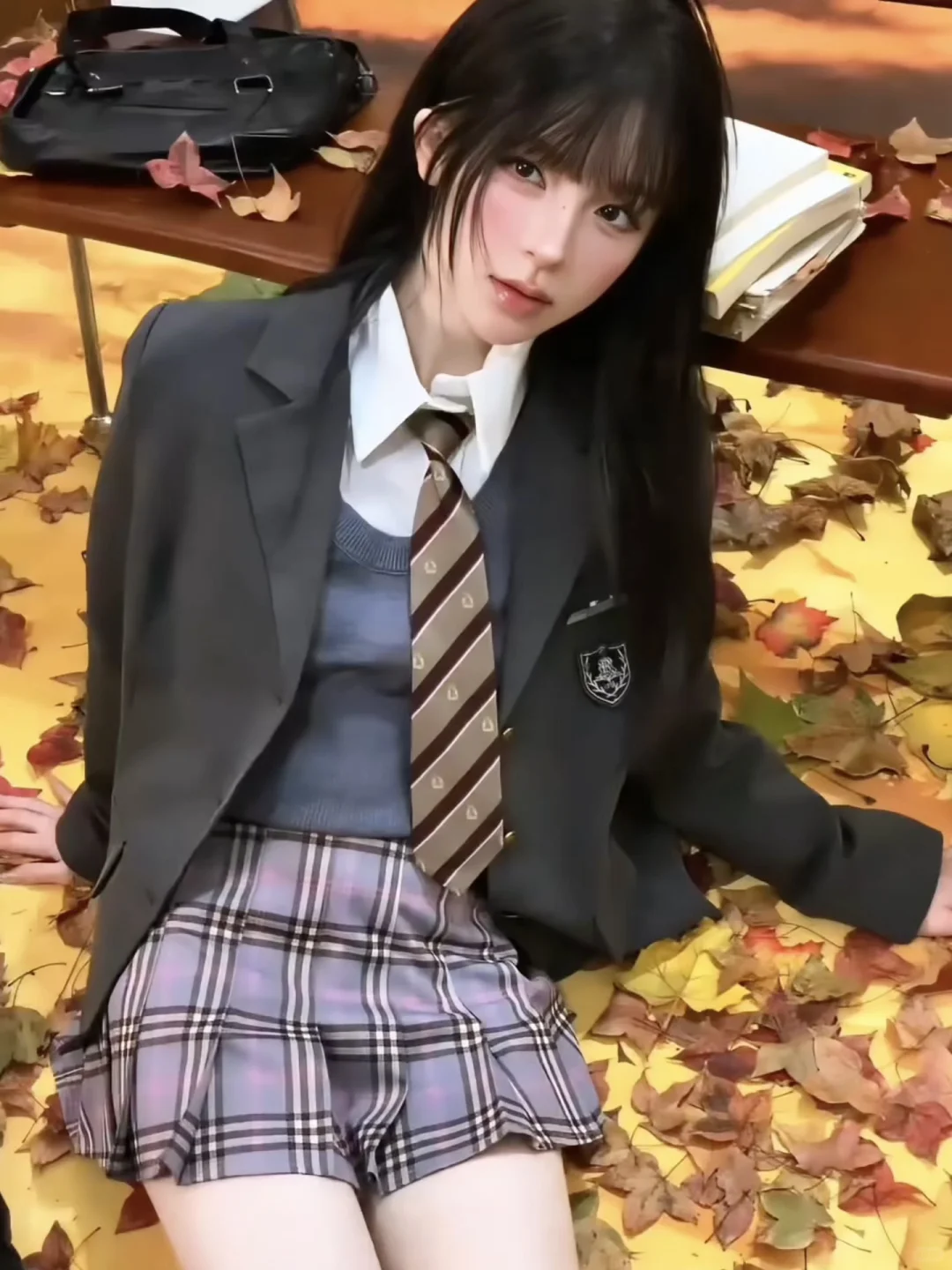 存一些ins风秋冬落叶拍照姿势🍁赣州写真