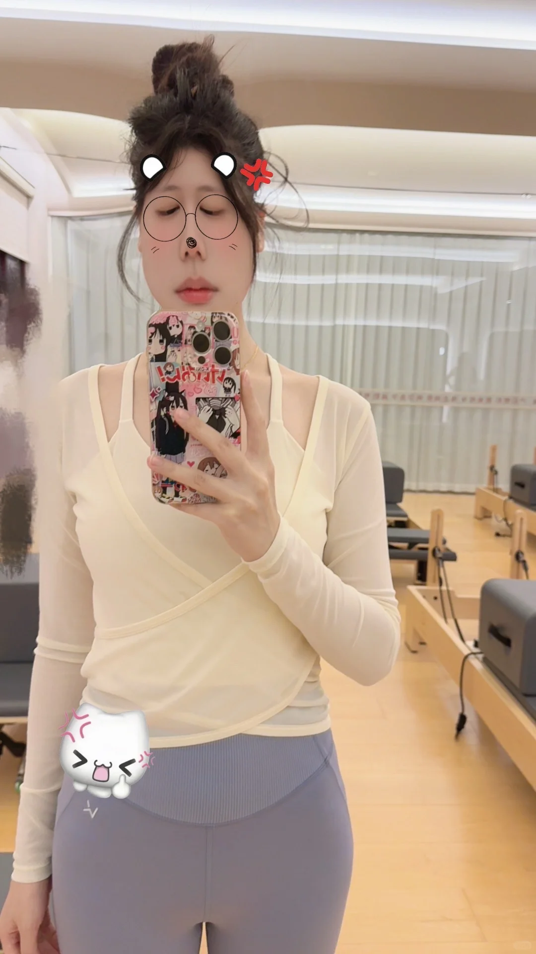 冬天上普拉提开地暖我就这样穿