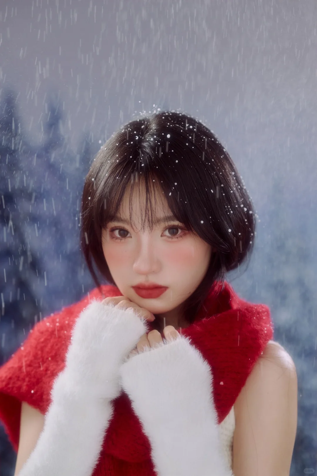 红白配色和雪景撞个满怀❄️氛围感直接拿捏住