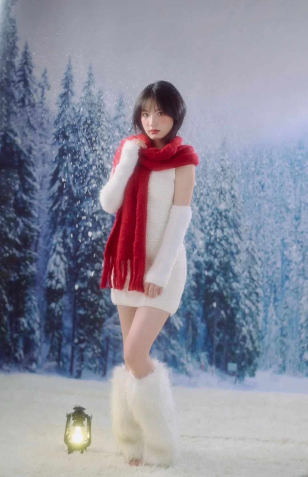 红白配色和雪景撞个满怀❄️氛围感直接拿捏住